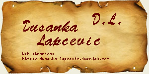 Dušanka Lapčević vizit kartica